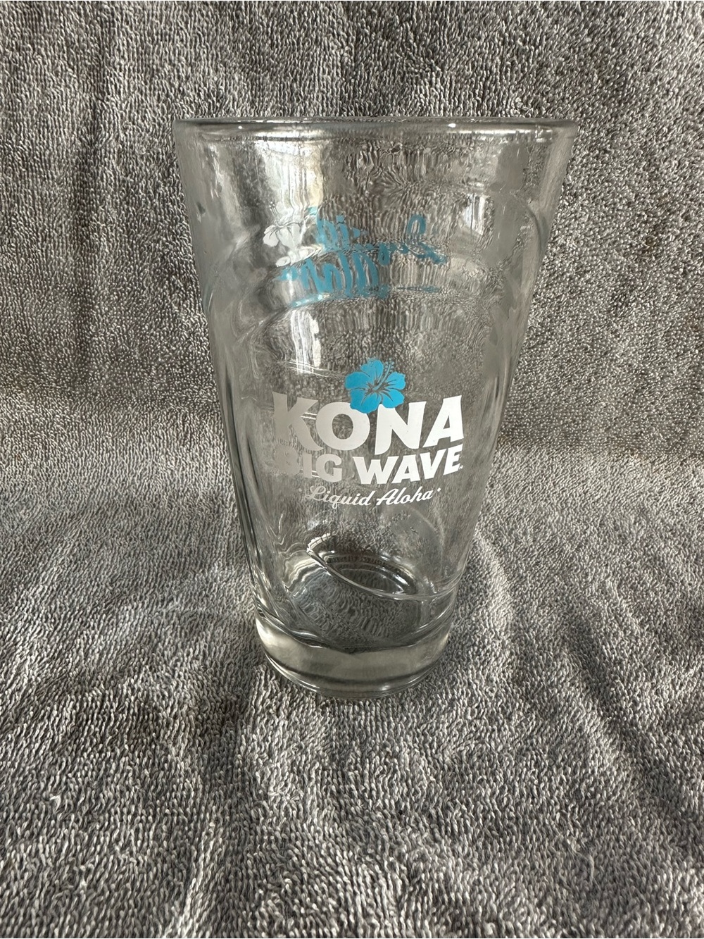 Kona Big Wave Clear Pint Glass with Blue Accent Hard to Find!!
